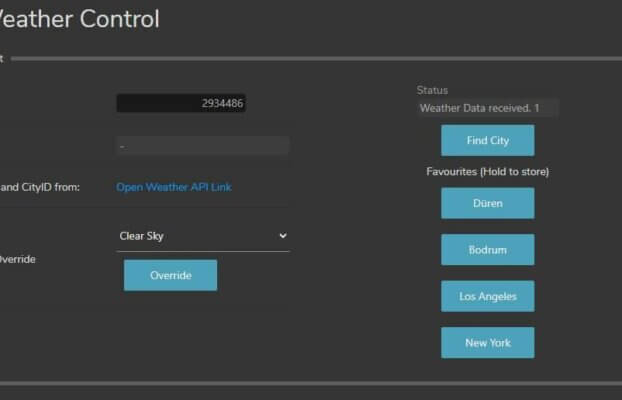 KST Weather Control Module for Zero Density’s RealityHub